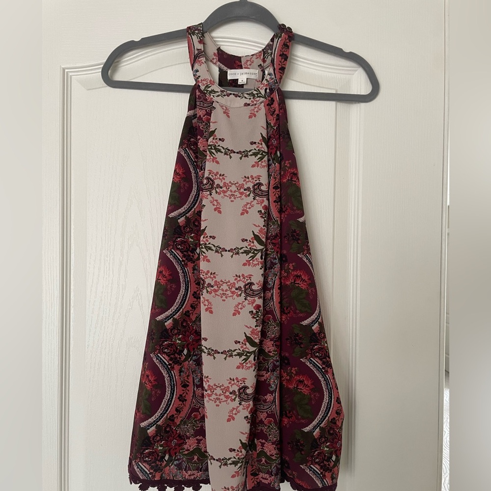 coco + jaimeson Floral and paisley Halter Neck Top